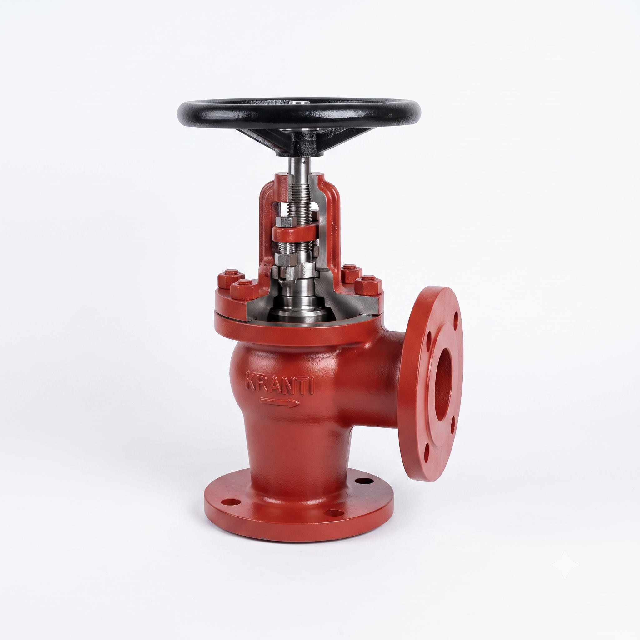 IBR APPROVED Cast Steel Angle Globe Valve PV-202 KRANTI