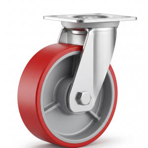 C.I. PU Castor Wheel Set of 4 &ndash; Swivel Castor Wheels for Trolleys, Carts & Industrial Equipment