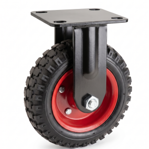 Rubber Castor Wheel Set of 4 &ndash; Fixed Castor Wheels for Trolleys, Carts & Industrial Equipment