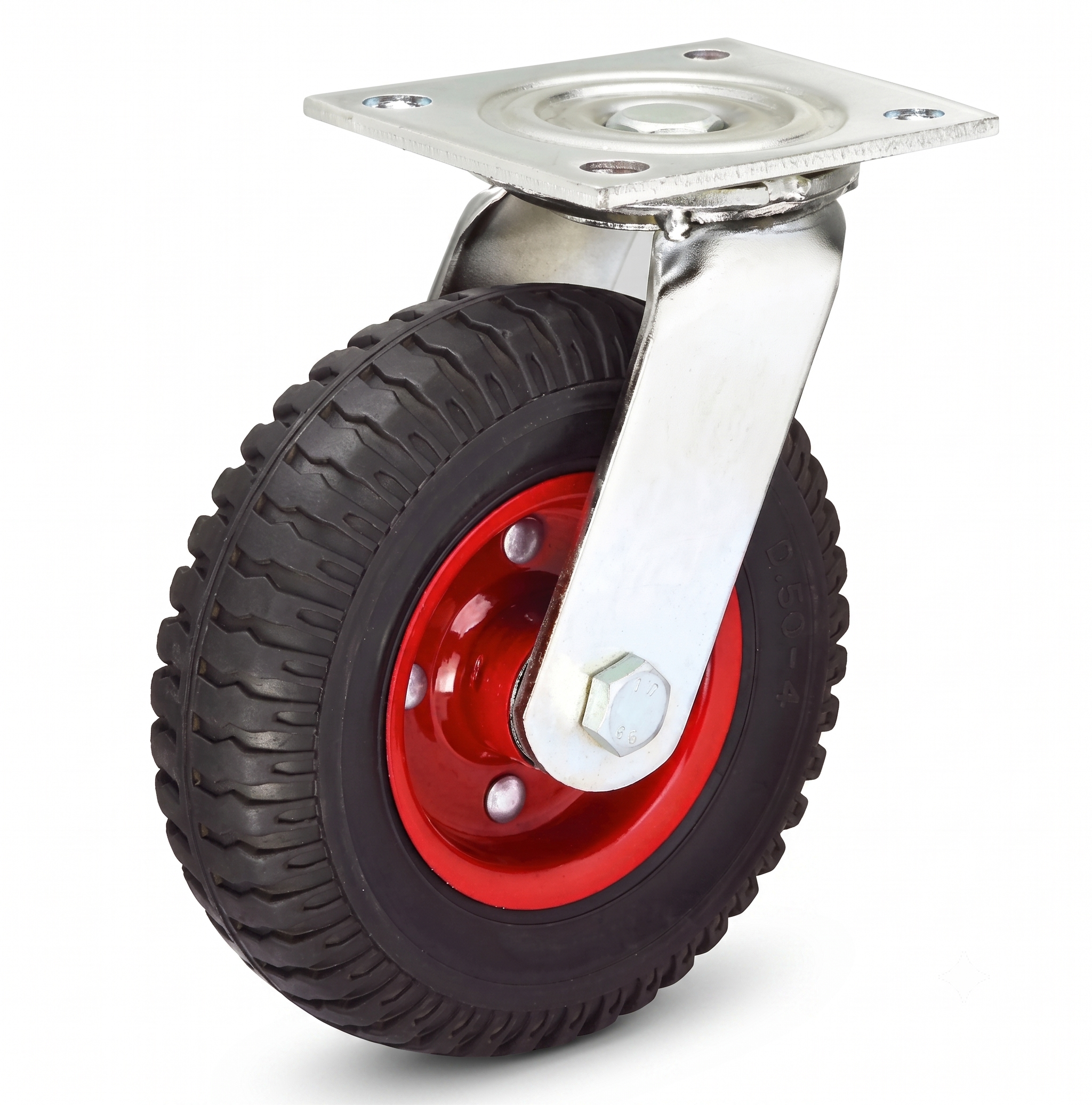 Rubber Castor Wheel Set of 4 – Swivel Castor Wheels for Trolleys, Carts & Industrial Equipment